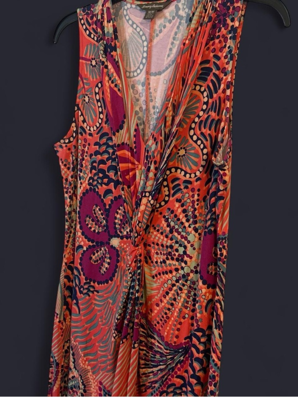 Tommy Bahama sleeveless boho chic resort wear stretch Maxi Dress - Picture 3 of 5